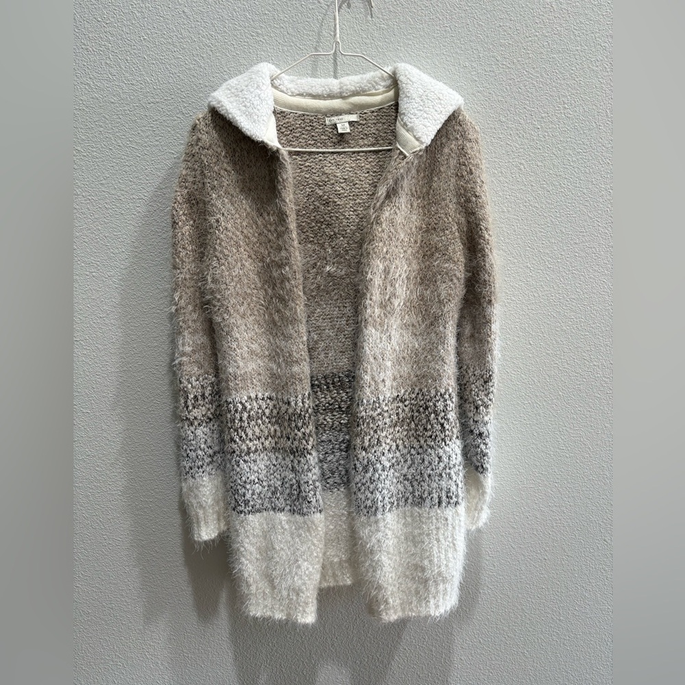 Plush Fuzzy Cardigan with Hood